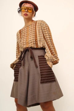 Blusa manga bufante vintage WESTERN - Capichó Brechó