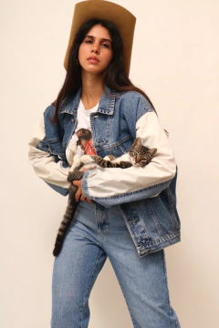 Imagem do Jaqueta jeans bicolor NICOBOBO
