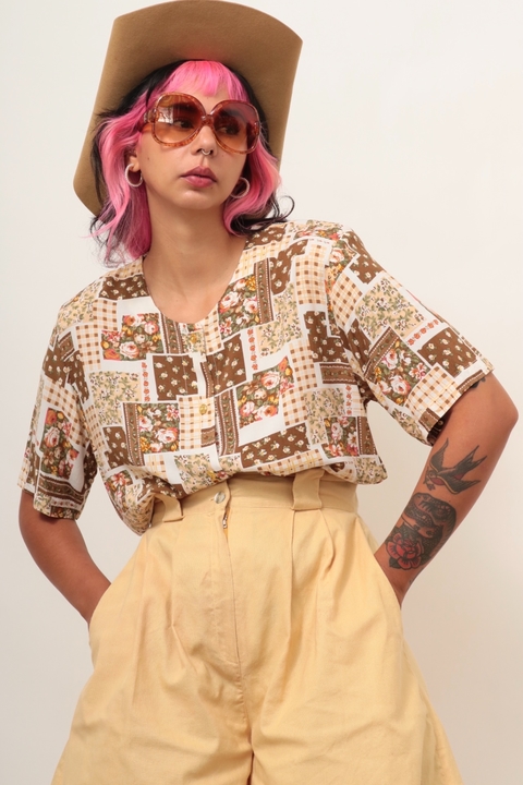 Camisa estampada vintage western