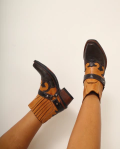 Bota western bicolor classica 37 - comprar online