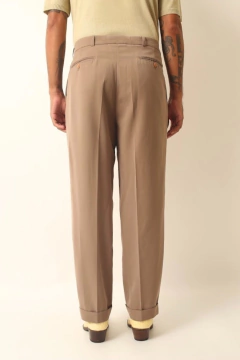 calça alfaiataria oliva cintura alta vintage - Capichó Brechó