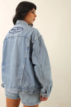 Jaqueta jeans bordado Hang Loose