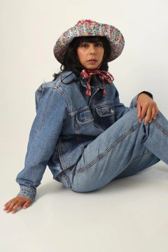 Jaqueta jeans azul classica vintage - comprar online