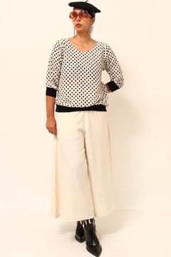 Blusa poa 100 % poliester vintage - loja online