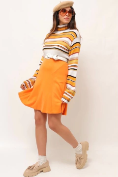 Imagem do saia cintuta alta laranja vintage Velma