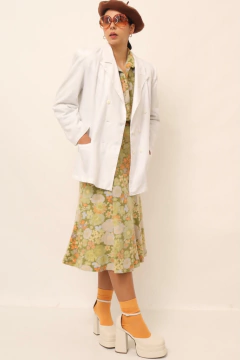 Imagem do Blazer branco linho com poliester transpassado