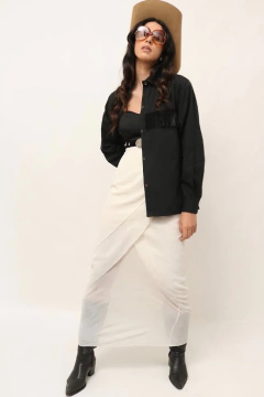 camisa franja bordado western vintage - loja online