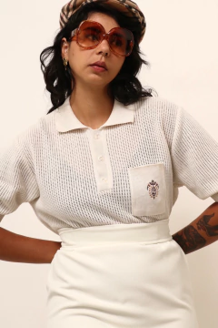 Polo tricot gelo bordado bolso na internet