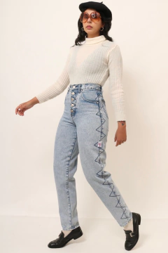 calça jeans cintura mega alta vintage - comprar online