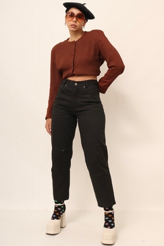 Calça cintura alta SHIMAS jeans preta - comprar online