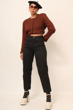 Calça cintura alta SHIMAS jeans preta - comprar online