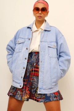 Jaqueta jeans classica azul vintage