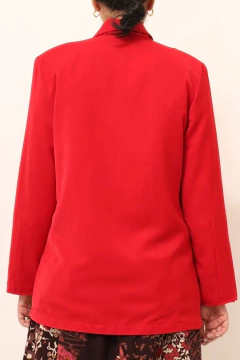 Blazer vermelho forrado ombreira - comprar online