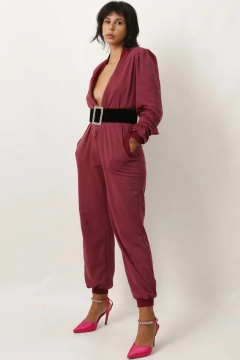 macacão vinho botões vintage vinho na internet