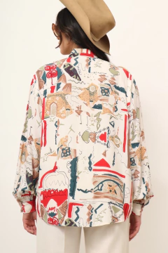 Camisa estampada 90´s PLUGI vintage na internet