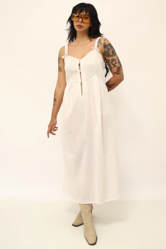 Camisola rosa algodão vintage renda