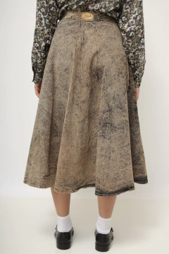 Saia jeans cintura alta FATUCH