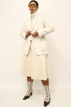 Imagem do Blazer branco xadrez vintage