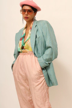 Imagem do Blazer xadrez verde wool vintage