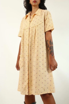 Imagem do vestido estampado amarelo verão 94’s
