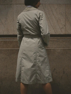 Trench coat alfaiataria forrado com cinto - loja online