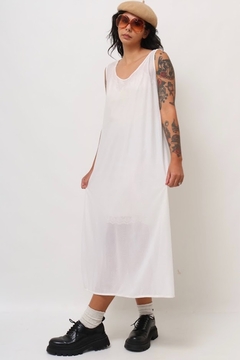 vestido malha transparencia acetinado - Capichó Brechó