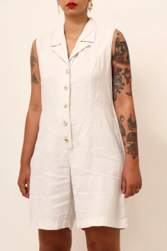 macaquinho gelo vintage estilo linho - comprar online