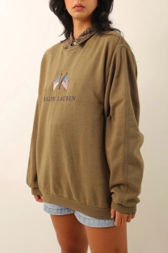 Moletom Ralp Lauren verde bordado - Capichó Brechó
