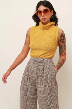 Gola alta verde limão vintage felpuda - comprar online