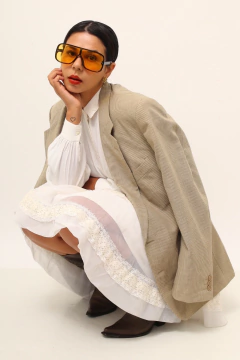 Blazer xadrez bege classico DIOR na internet