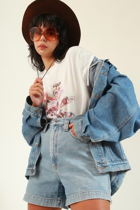 shorts jeans grosso cintura mega alta