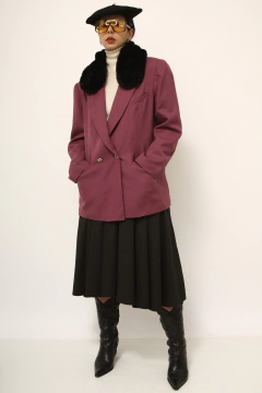 Imagem do Blazer roxo gola pelucia removivel forrado