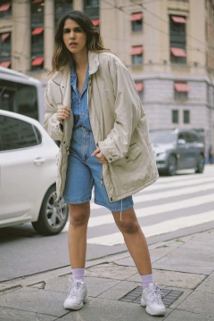 Parka forrada acolchoada macia bolso utilitário - comprar online