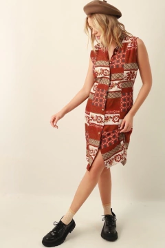 Vestido estampado fresquinho vintage - comprar online