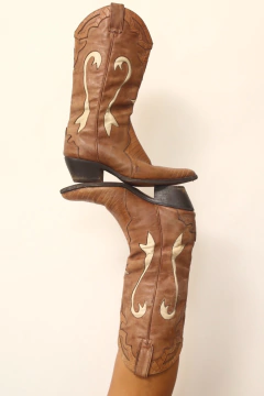 Bota western marrom clássica 39 na internet