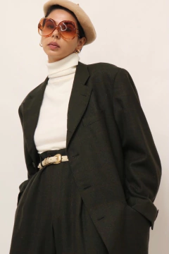 Conjunto Blazer + Calça xadrez verde vintage - comprar online