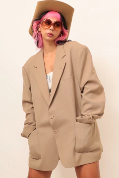 Blazer bege ombreira ruchelle vintage - comprar online