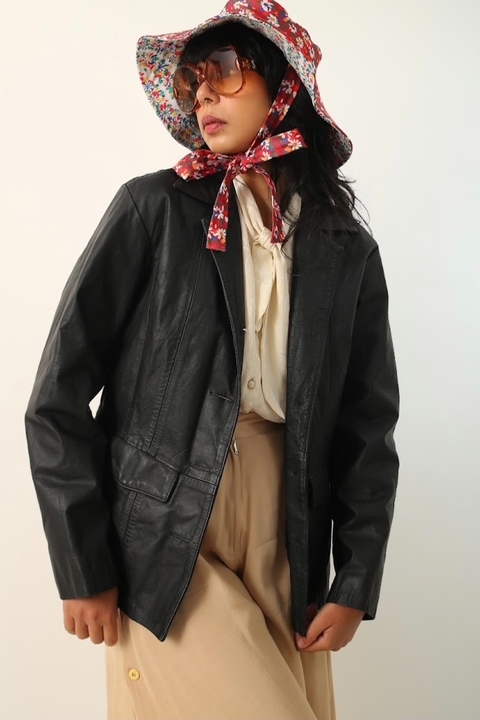 Blazer couro forrado hollywood 70’s