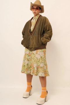 Imagem do Jaqueta aveludada verde bomber italiana vintage