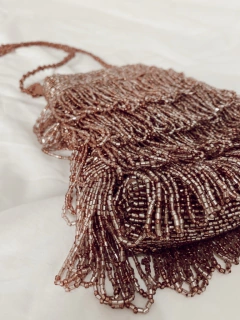 Imagem do Bolsa micangas rosa zara franja vintage