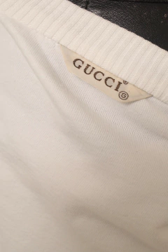 Pulover GUCCI branco veludo gola V - Capichó Brechó