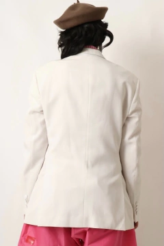 Imagem do Blazer branco lapela acetinada vintage
