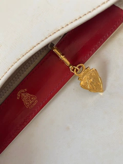 Bolsa GUCCI original vintage couro branca - Capichó Brechó