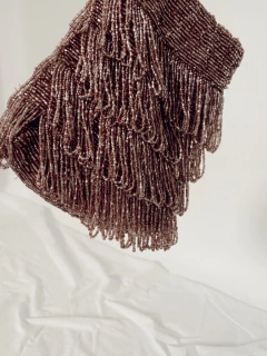 Bolsa micangas rosa zara franja vintage - Capichó Brechó