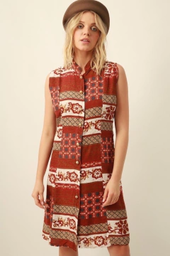 Vestido estampado fresquinho vintage - comprar online