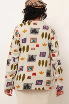 Blusa estampa selos vintage 90´s - Capichó Brechó