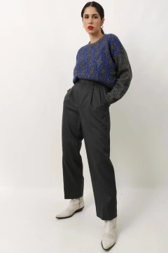 Calça YVES SAINT LAURENT cinza alfaiataria - Capichó Brechó