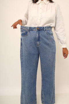 Imagem do Calça jeans flare azul classica