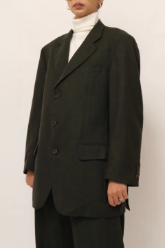 Conjunto Blazer + Calça xadrez verde vintage - comprar online