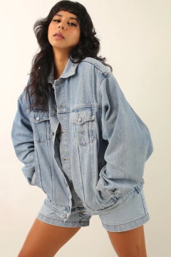 Jaqueta jeans bordado Hang Loose